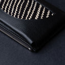 IDYR Aghlane Multifunctional Wallet in Black| Handmade Moroccan Leather