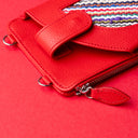 IDYR Aghlane Multifunctional Wallet in Red| Handmade Moroccan Leather