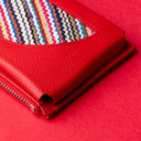 IDYR Aghlane Multifunctional Wallet in Red| Handmade Moroccan Leather
