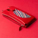 IDYR Aghlane Multifunctional Wallet in Red| Handmade Moroccan Leather