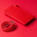 IDYR Aghlane Multifunctional Wallet in Red| Handmade Moroccan Leather