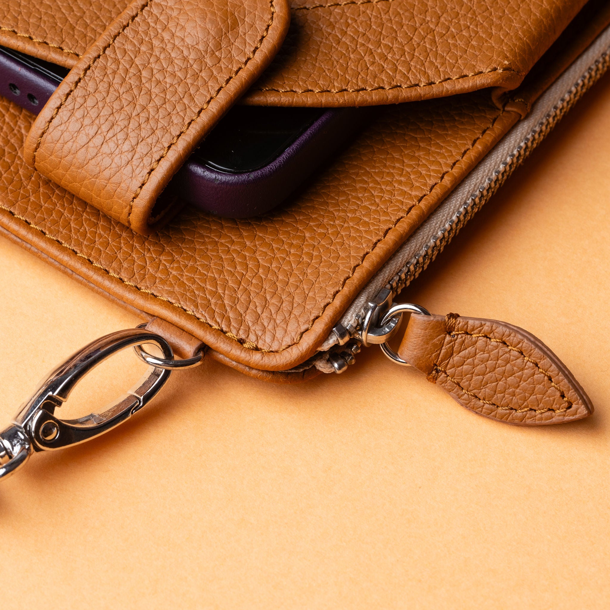 IDYR Aghlane Multifunctional Wallet in Brown | Handmade Moroccan Leather