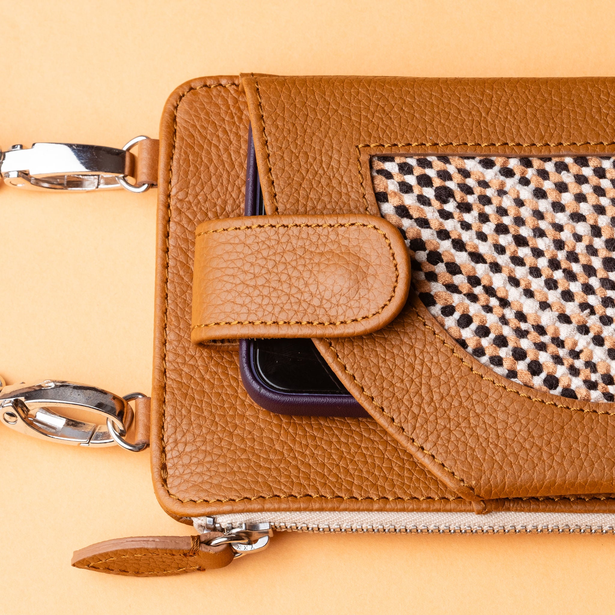IDYR Aghlane Multifunctional Wallet in Brown | Handmade Moroccan Leather