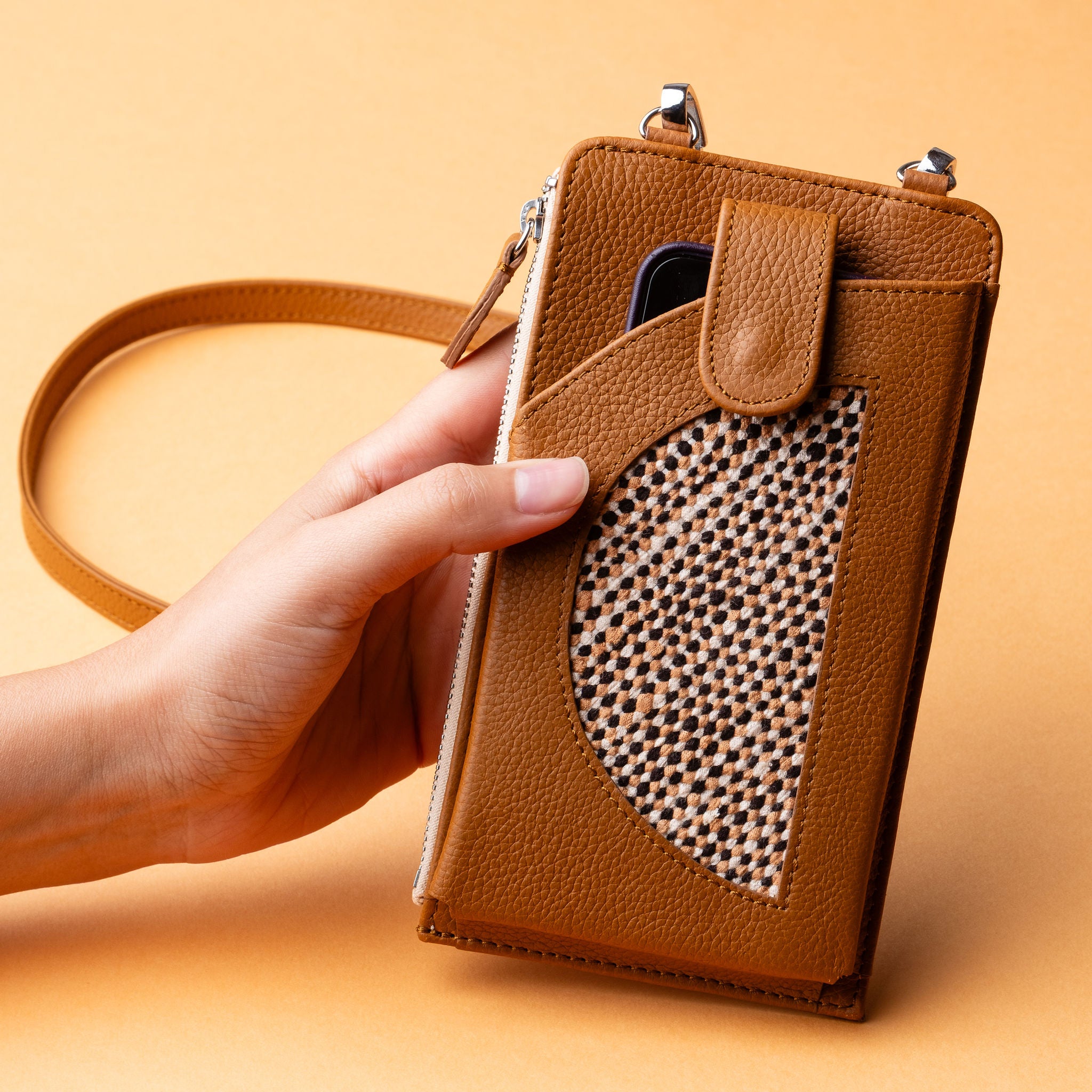 IDYR Aghlane Multifunctional Wallet in Brown | Handmade Moroccan Leather