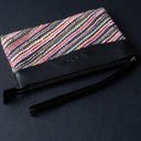 IDYR Khyam Woven Leather Clutch in Black | Handmade Moroccan Artisan Bag