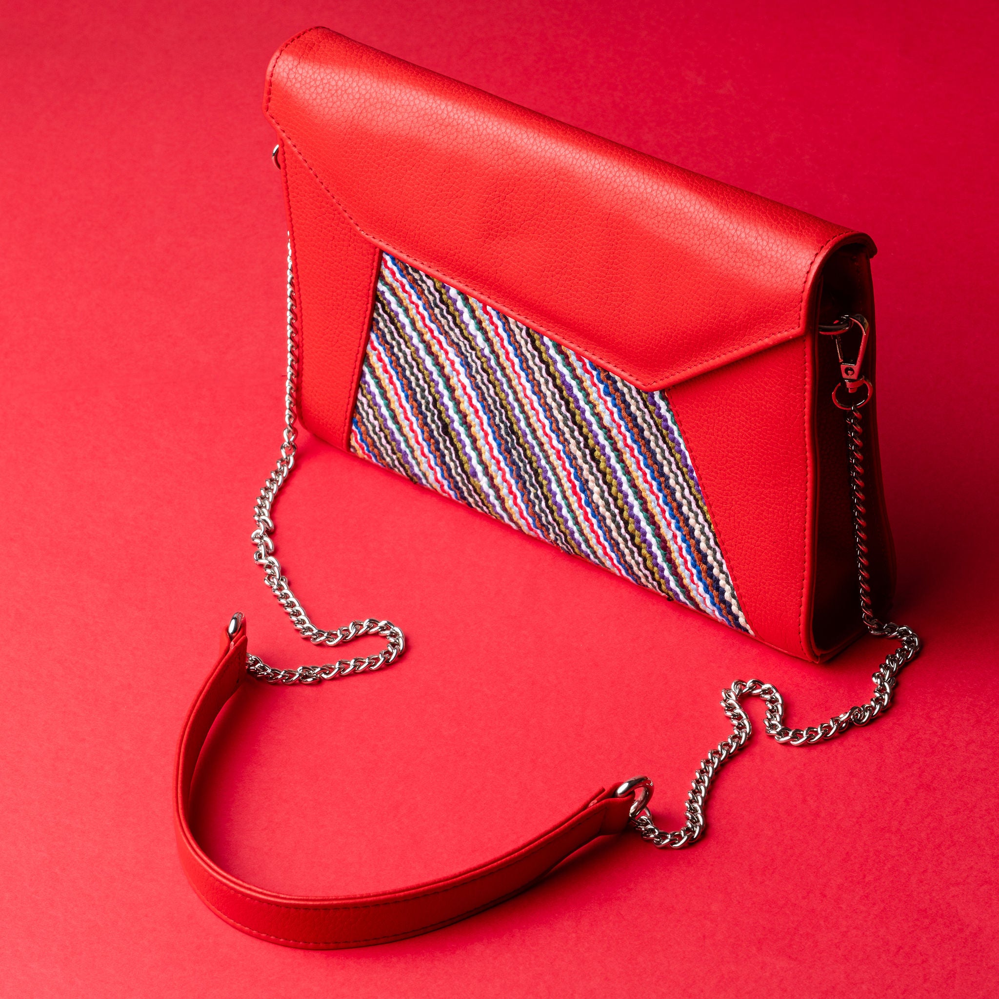 IDYR Ounila Crossbody Bag in Red | Handmade Luxury Moroccan Leather