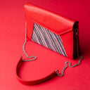 IDYR Ounila Crossbody Bag in Red | Handmade Luxury Moroccan Leather