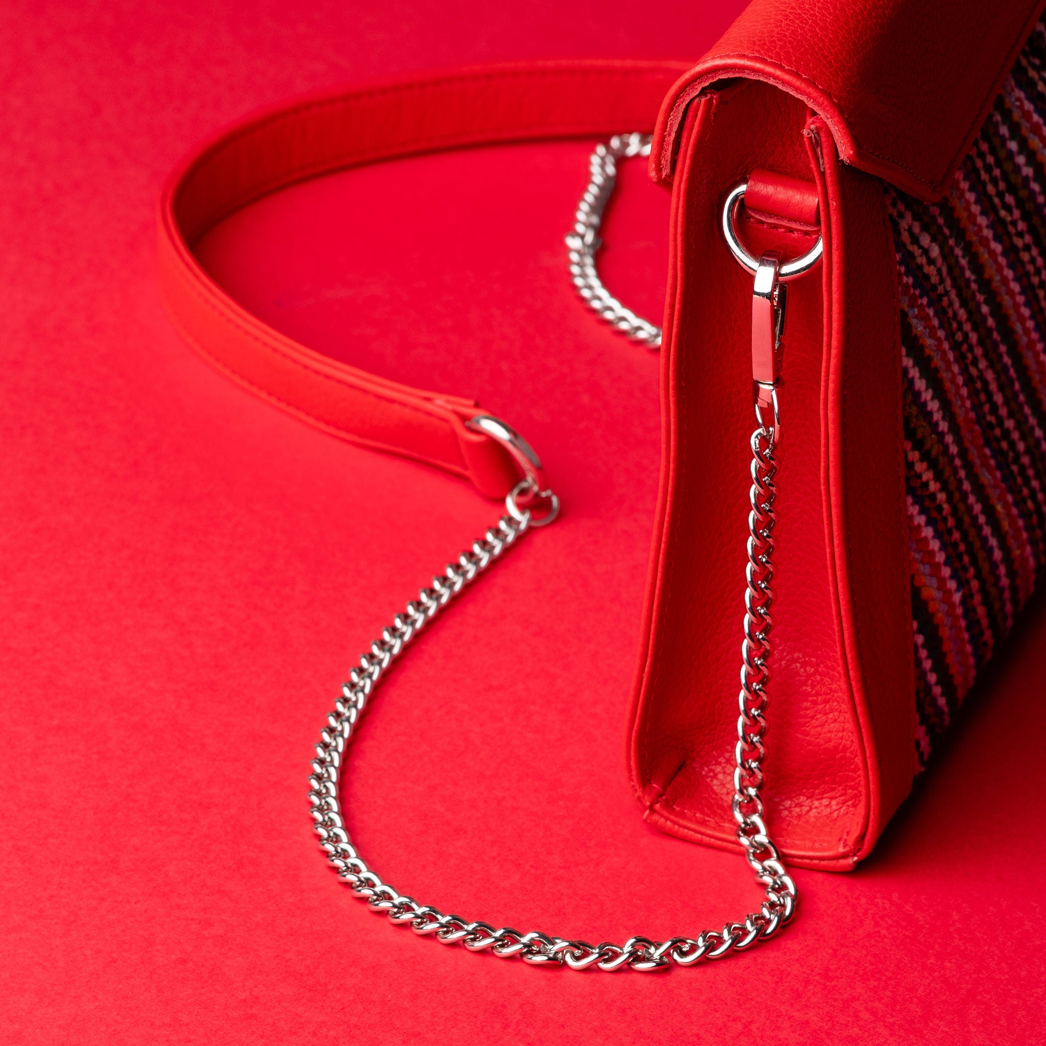 IDYR Ounila Crossbody Bag in Red | Handmade Luxury Moroccan Leather