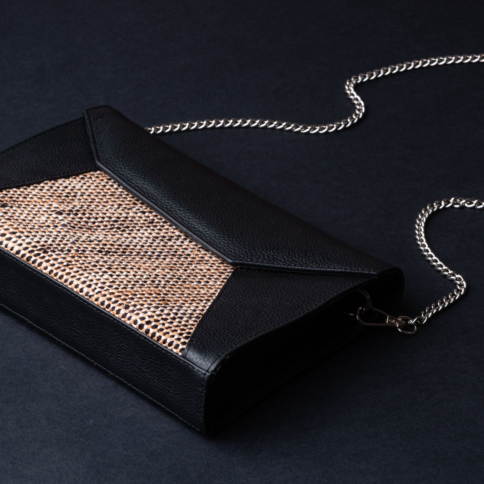 IDYR Ounila Crossbody Bag in Black | Handmade Luxury Moroccan Leather
