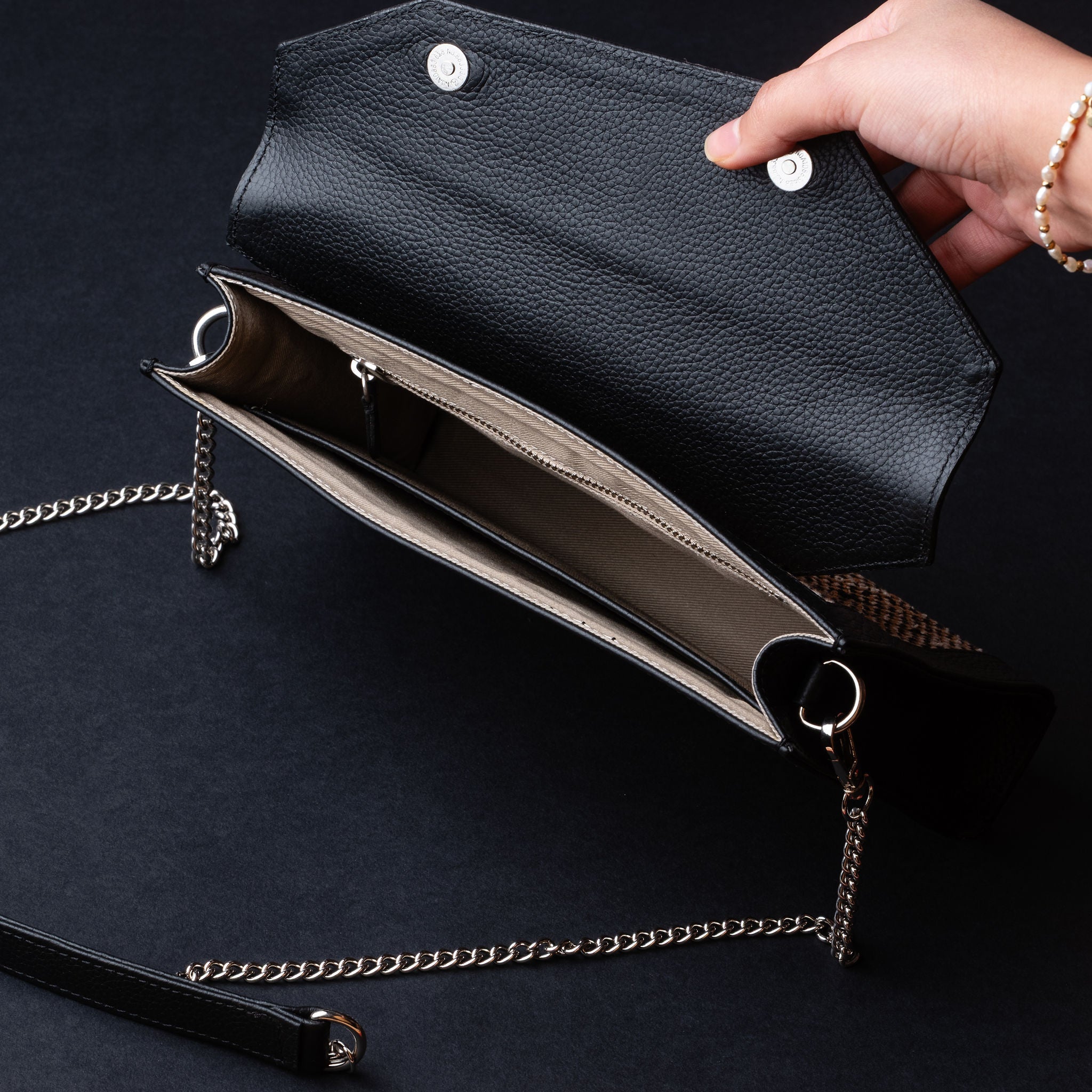 IDYR Ounila Crossbody Bag in Black | Handmade Luxury Moroccan Leather