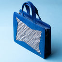 IDYR Kasr Medium Leather Handbag in Blue | Handmade Luxury Moroccan Bag