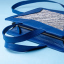 IDYR Kasr Medium Leather Handbag in Blue | Handmade Luxury Moroccan Bag