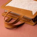 IDYR Kasr Medium Leather Handbag in Brown | Handmade Luxury Moroccan Bag