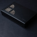 IDYR Khmissa Gift Set in Black | Handmade Moroccan Leather & Boucherouite