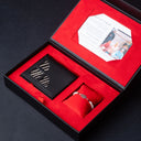 IDYR Khmissa Gift Set in Black | Handmade Moroccan Leather & Boucherouite