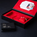 IDYR Khmissa Gift Set in Black | Handmade Moroccan Leather & Boucherouite