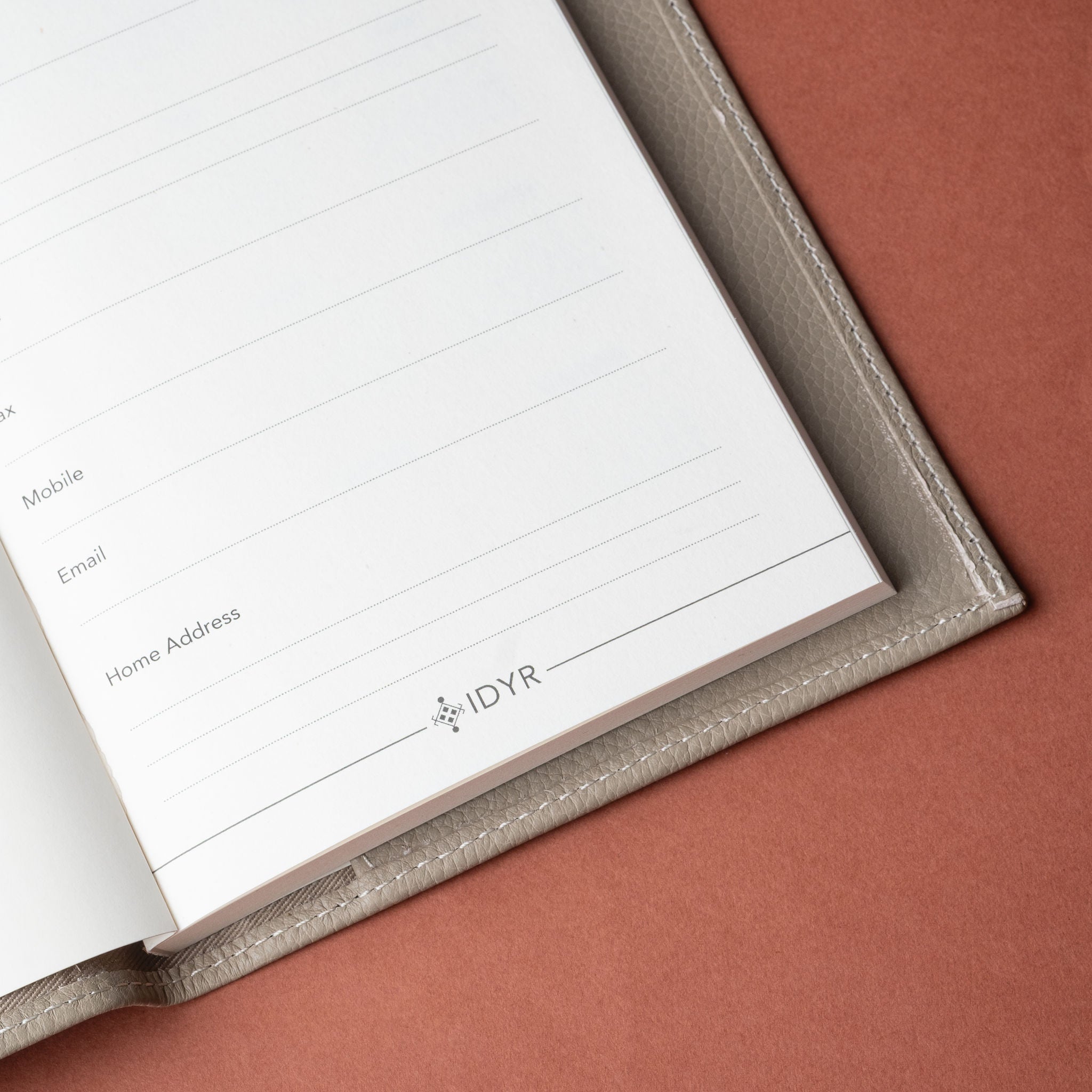 IDYR Kennash Notebook Cover Set in Beige | Handmade Moroccan Leather & Boucherouite