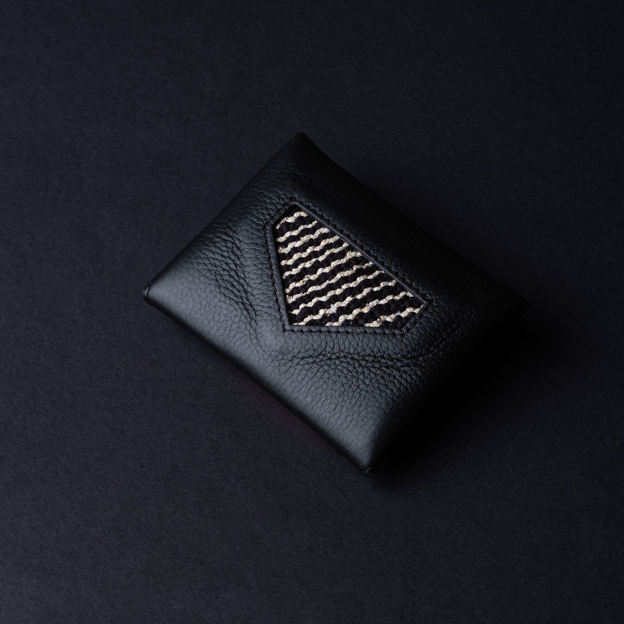 IDYR Ltam Card Holder in Black | Handmade Luxury Moroccan Leather Accessory