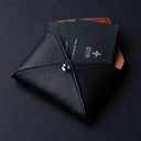 IDYR Ltam Card Holder in Black | Handmade Luxury Moroccan Leather Accessory
