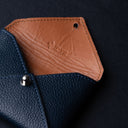 IDYR Ltam Card Holder in Blue | Handmade Luxury Moroccan Leather Accessory