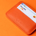 IDYR Tahaddunt Card Holder Orange | Handmade Luxury Moroccan Leather Accessory