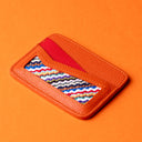 IDYR Tahaddunt Card Holder Orange | Handmade Luxury Moroccan Leather Accessory