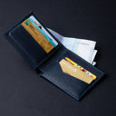 IDYR Beztam I Wallet in Blue | Handmade Moroccan Leather & Boucherouite