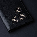 IDYR Beztam II Wallet in Black | Handmade Moroccan Leather & Boucherouite