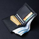 IDYR Beztam II Wallet in Black | Handmade Moroccan Leather & Boucherouite