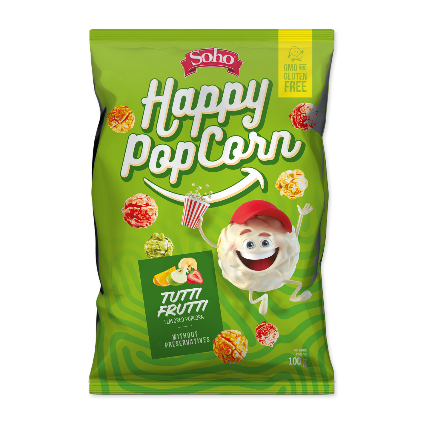 Soho Snacks Tutti Frutti Flavour Popcorn
