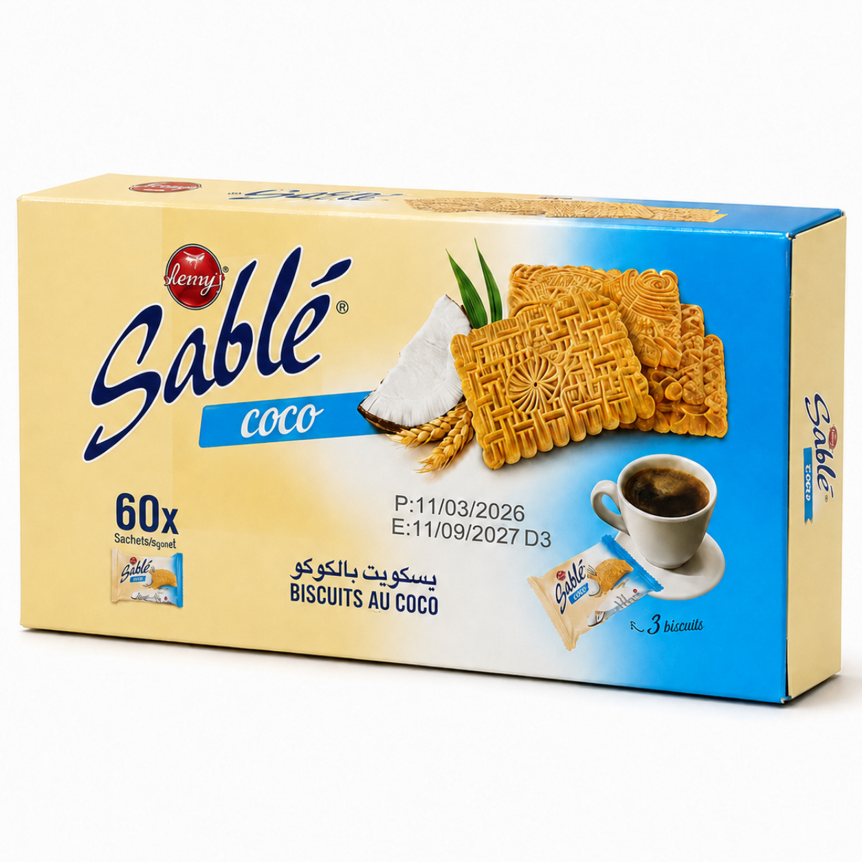 Henry’s Sablé Coconut Biscuits 60 x 3 Biscuits