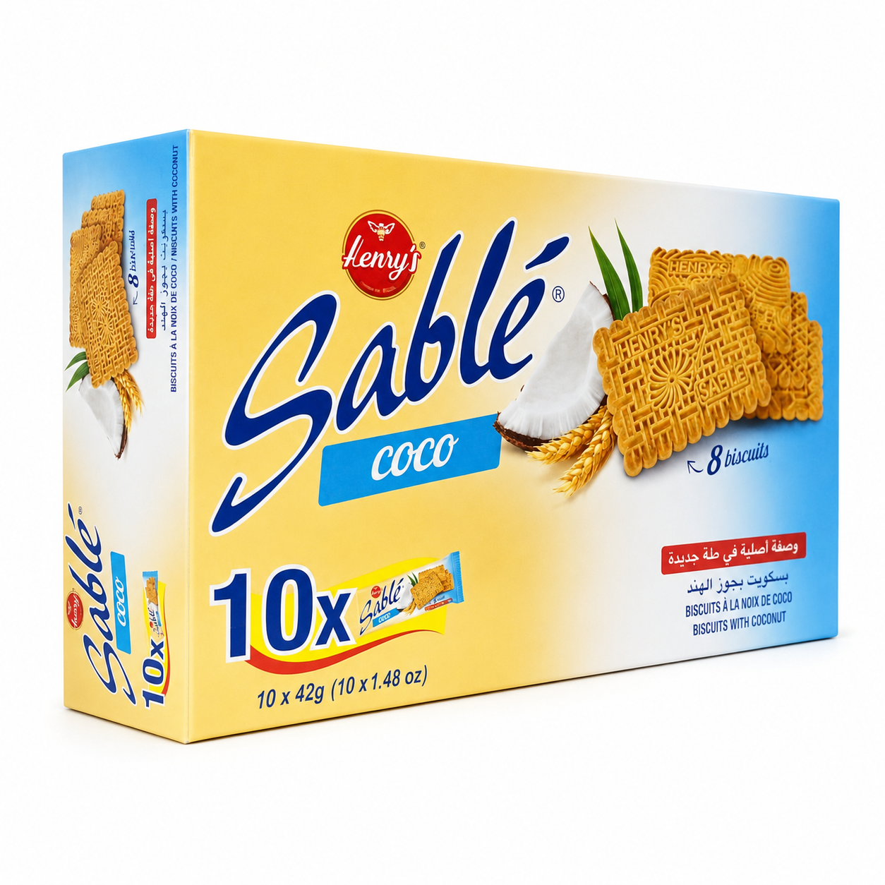 Henry’s Sablé Coconut Biscuits 10 x 8 Biscuits