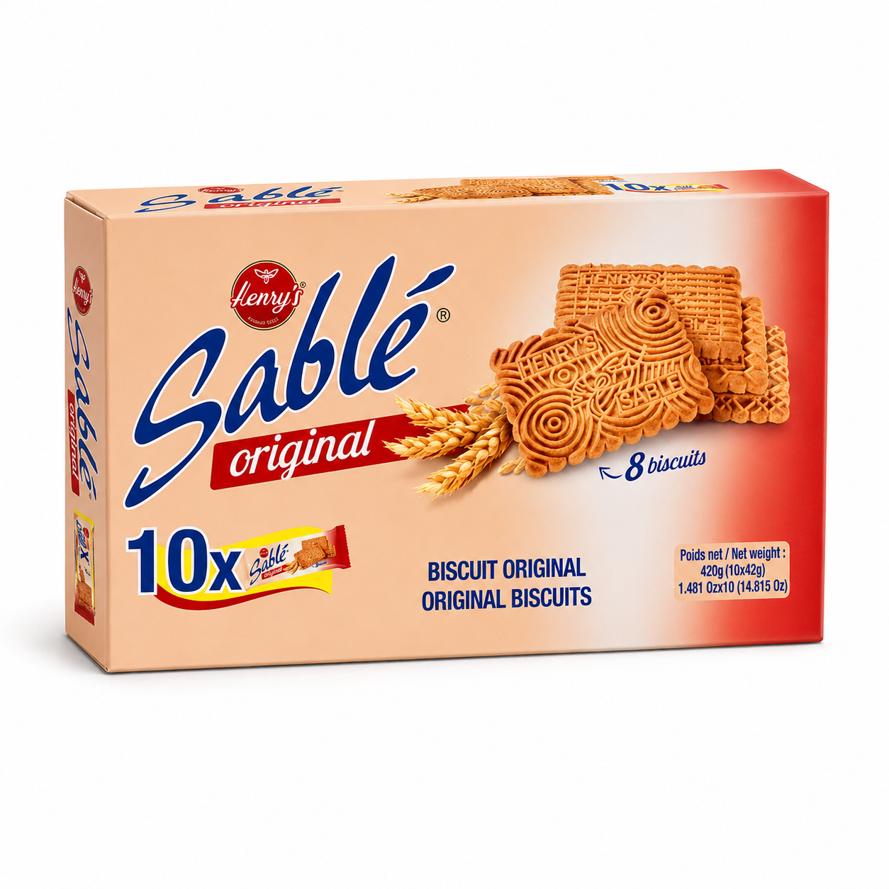 Henry’s Sablé Original Biscuits 10 x 8 Biscuits