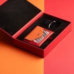 IDYR Khmissa Gift Set Red | Handmade Moroccan Leather & Boucherouite