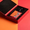 IDYR Khmissa Gift Set Red | Handmade Moroccan Leather & Boucherouite