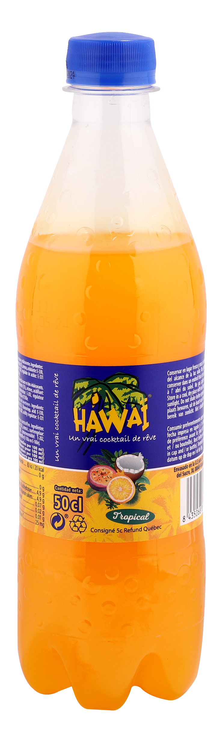 Hawai Tropical 500ml Plastic Bottle (Pack of 12)